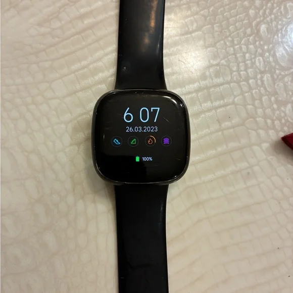 Fitbit Smart Fitness Watch with Black Band - Picture 3 of 9
